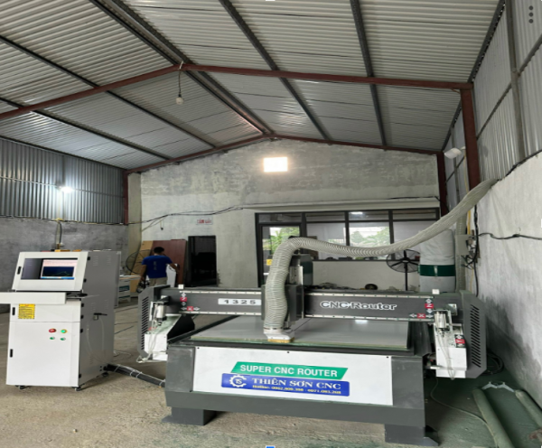 Máy CNC 1 Đầu Hút Chân Không , có Chốt Định Vị