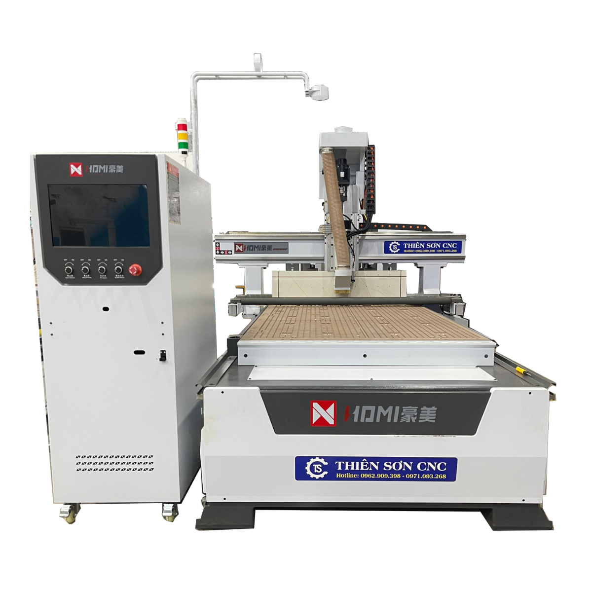 Máy CNC 1 Đầu 12 Dao Tự Động , có lô tỳ điện , Thương Hiệu- HOMI