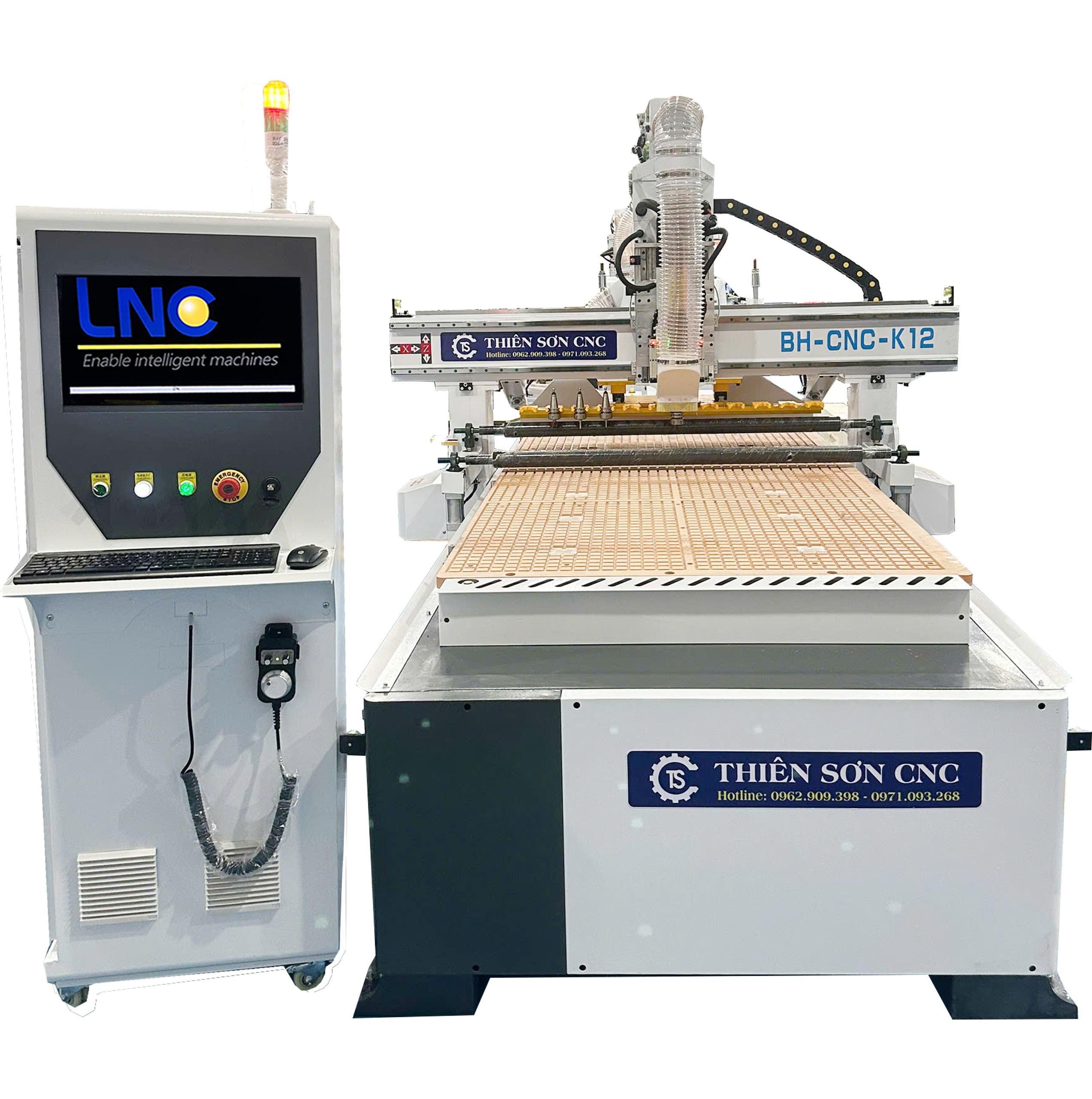 Máy CNC 1 Đầu Thay 12 Dao Tự Động Full Chức Năng - Thương Hiệu BAIHONG