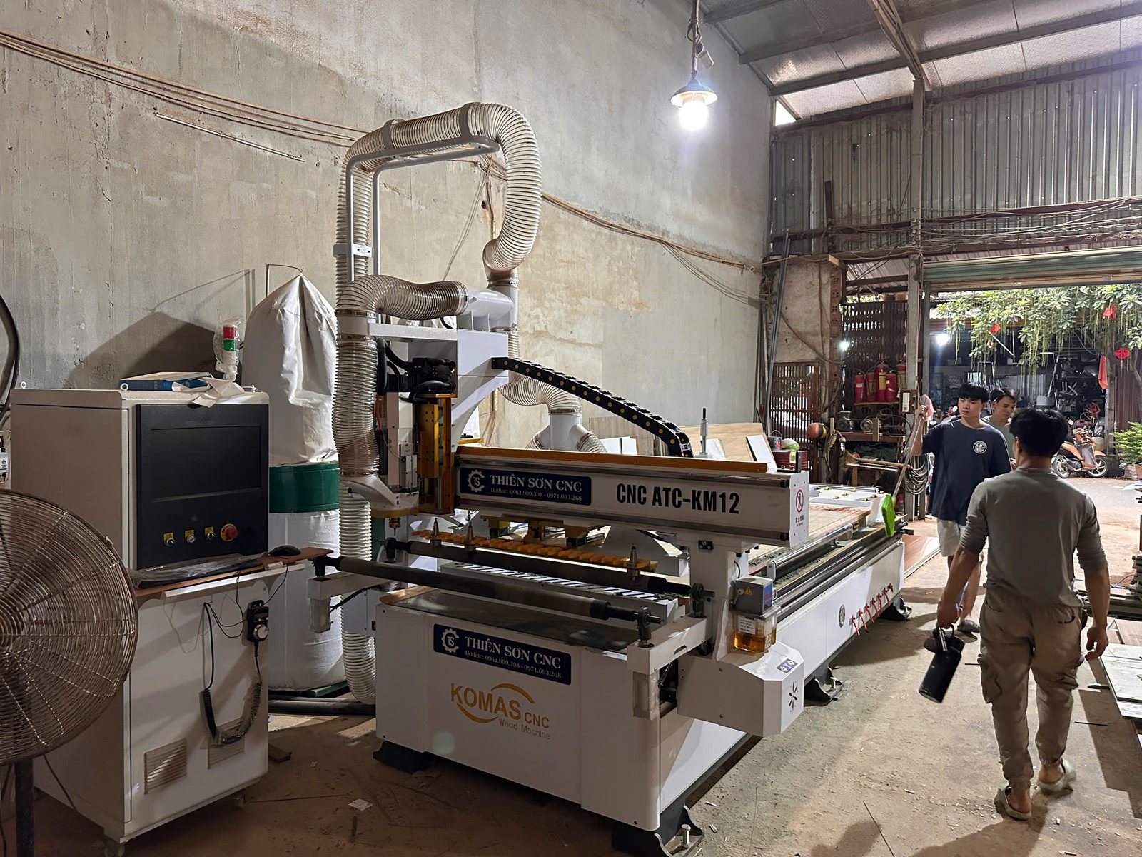 combo máy gỗ cho xưởng nội thất tại Nam Định hình ảnh thực tế